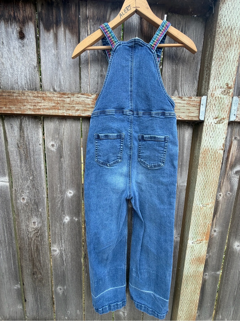 Hanna Andersson TALL DISCOUNT Blue Denim Overall Rainbow 8 9 10 Girl Teen Petite - Picture 7 of 9